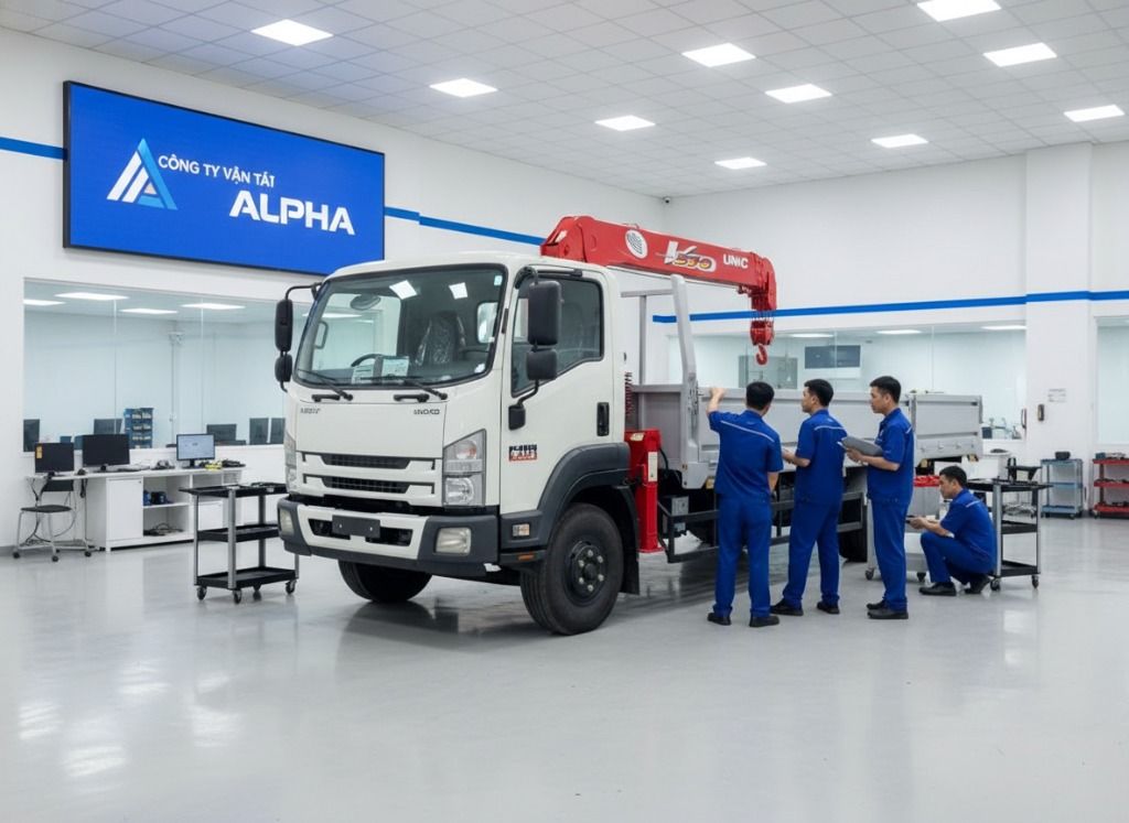 Xe tải Isuzu FRR 5 tấn Cẩu URV375K