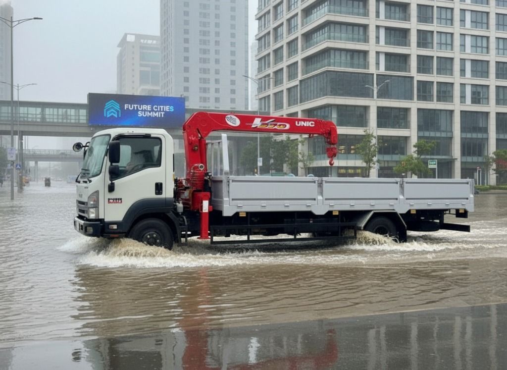 Giá xe tải Isuzu FRR 5 tấn Cẩu URV375K  3 tấn 5 khúc