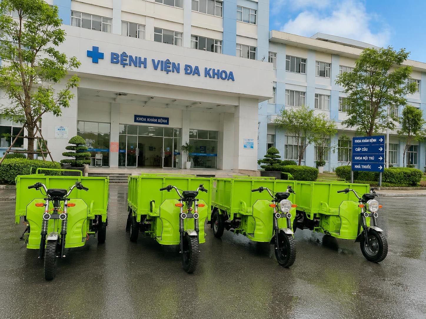 Xe thu gom rác điện 500kg Mingma 1500W — vận hành thực tế