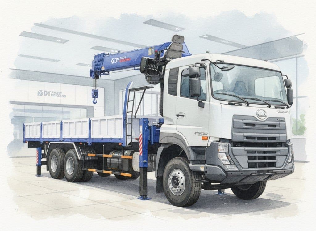 Xe UD 3 chân gắn cẩu DongYang 8 tấn SS2036