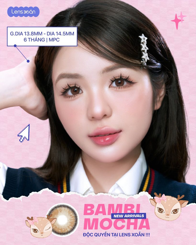 bambi mocha lens nau caramel mocha han quoc gian trong tu nhien mpc