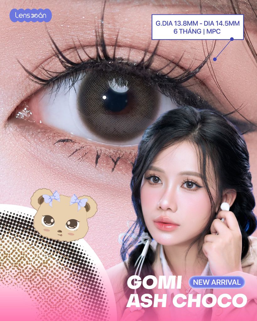 gomi ash choco lens nau tra anh khoi han quoc gian trong tu nhien mpc