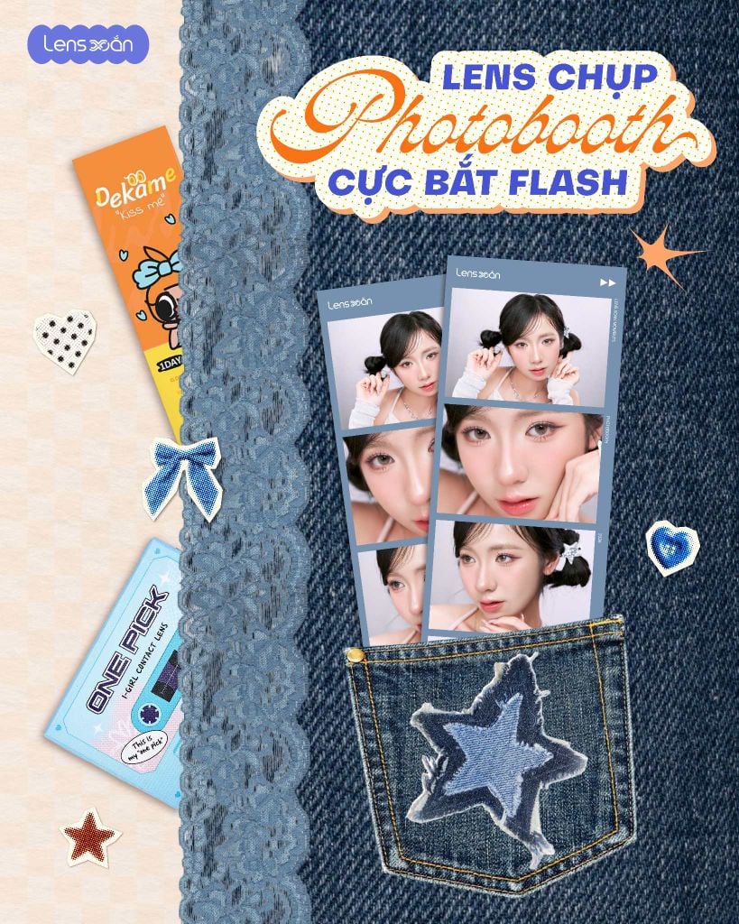 Check VAR 7 màu lens chụp Photobooth cực bắt flash với One Pick Gray, Carbon Black, Coco Mio Roze Brown, Becca Matcha, Mousse Taupe Beige, Purity Shine Taupe Brown và Kitsuki Mocha tại Lens Xoắn.