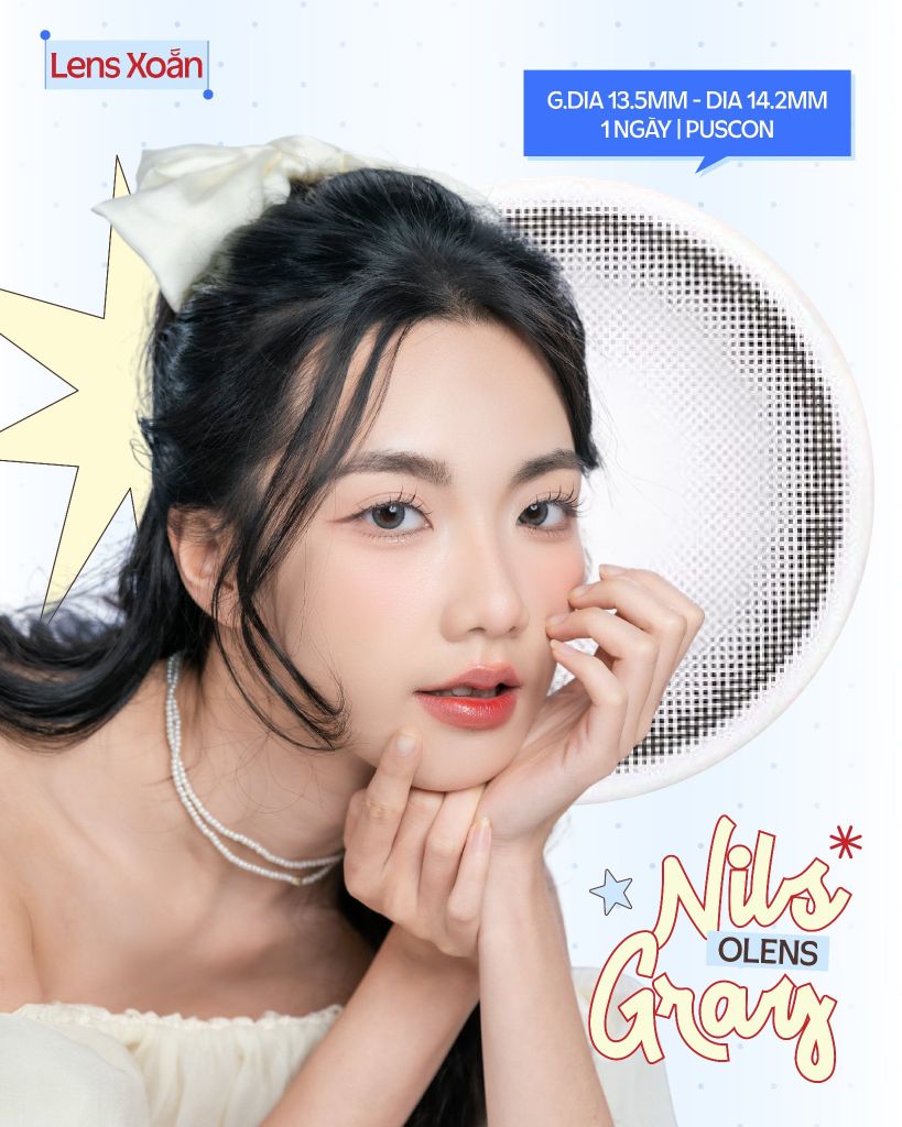 Nils Gray – OLENS – Lens xám ánh xanh trong trẻo