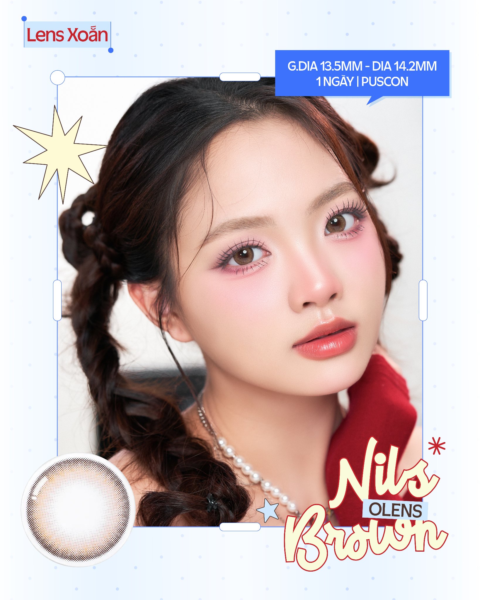 Nils Brown – OLENS – Nâu mật ong không viền trong trẻo