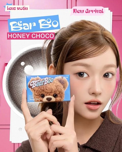 Ảnh chi tiết lens Bear Boo Honey Choco - CHUU LENS phiên bản 1