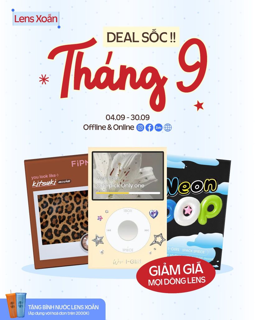 Deal sốc Tháng 9 - Giảm giá mọi dòng lens Hàn