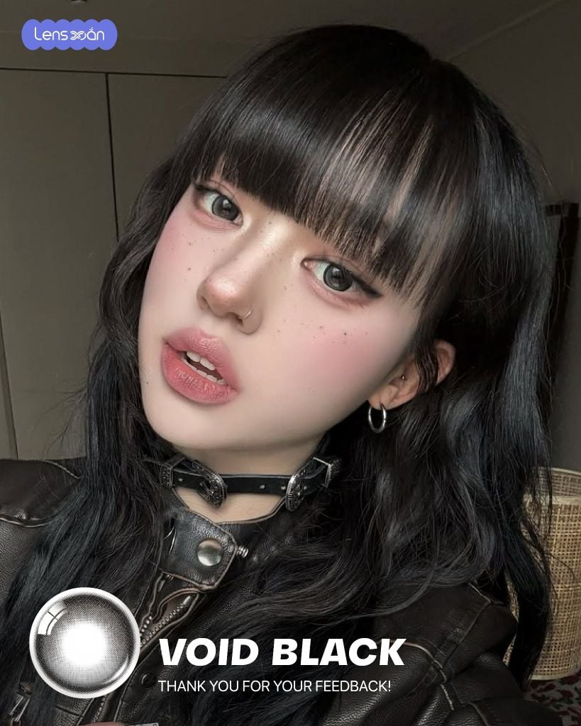 Void Black OLOLA lens đen big size G.DIA 14.2mm tạo hiệu ứng mắt baby to tròn tự nhiên với chất liệu MPC cấp ẩm cao
