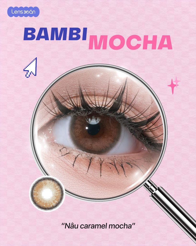 bambi mocha lens nau caramel mocha han quoc gian trong tu nhien mpc
