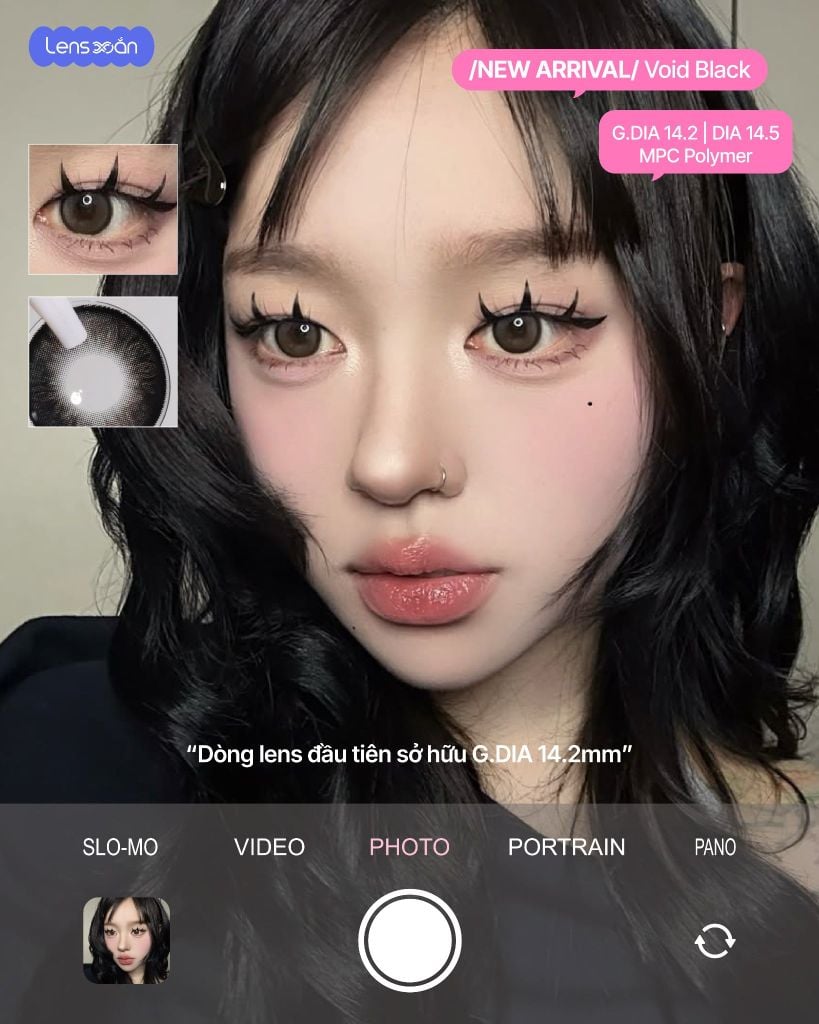 Tổng hợp các size kính áp tròng từ XS đến XXL tại Lens Xoắn, hướng dẫn chọn G.DIA phù hợp với từng dáng mắt.