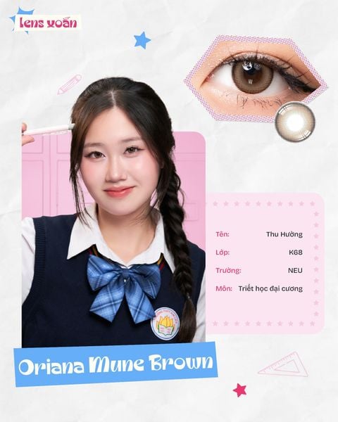 Hình ảnh minh họa cho lens tone nâu sáng.