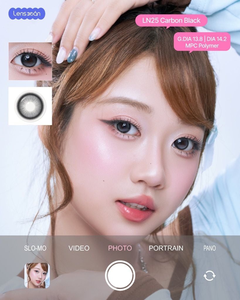 Tổng hợp các size kính áp tròng từ XS đến XXL tại Lens Xoắn, hướng dẫn chọn G.DIA phù hợp với từng dáng mắt.