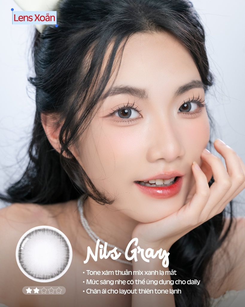 Nils Gray – OLENS – Lens xám ánh xanh trong trẻo