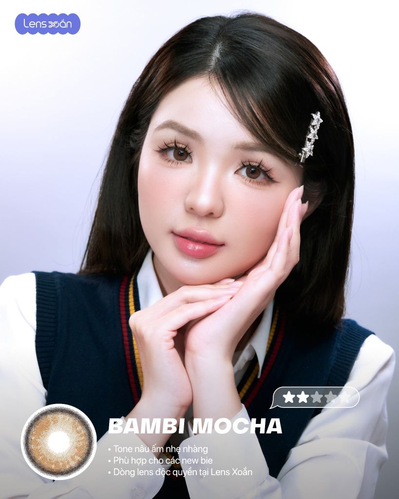 bambi mocha lens nau caramel mocha han quoc gian trong tu nhien mpc