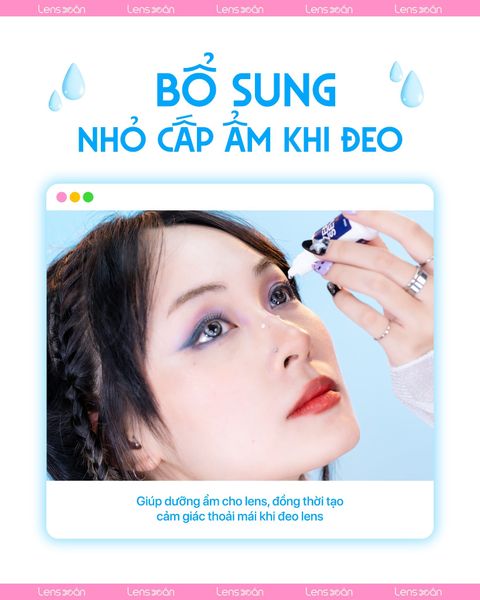 Nước nhỏ mắt cấp ẩm cho lens 6 tháng