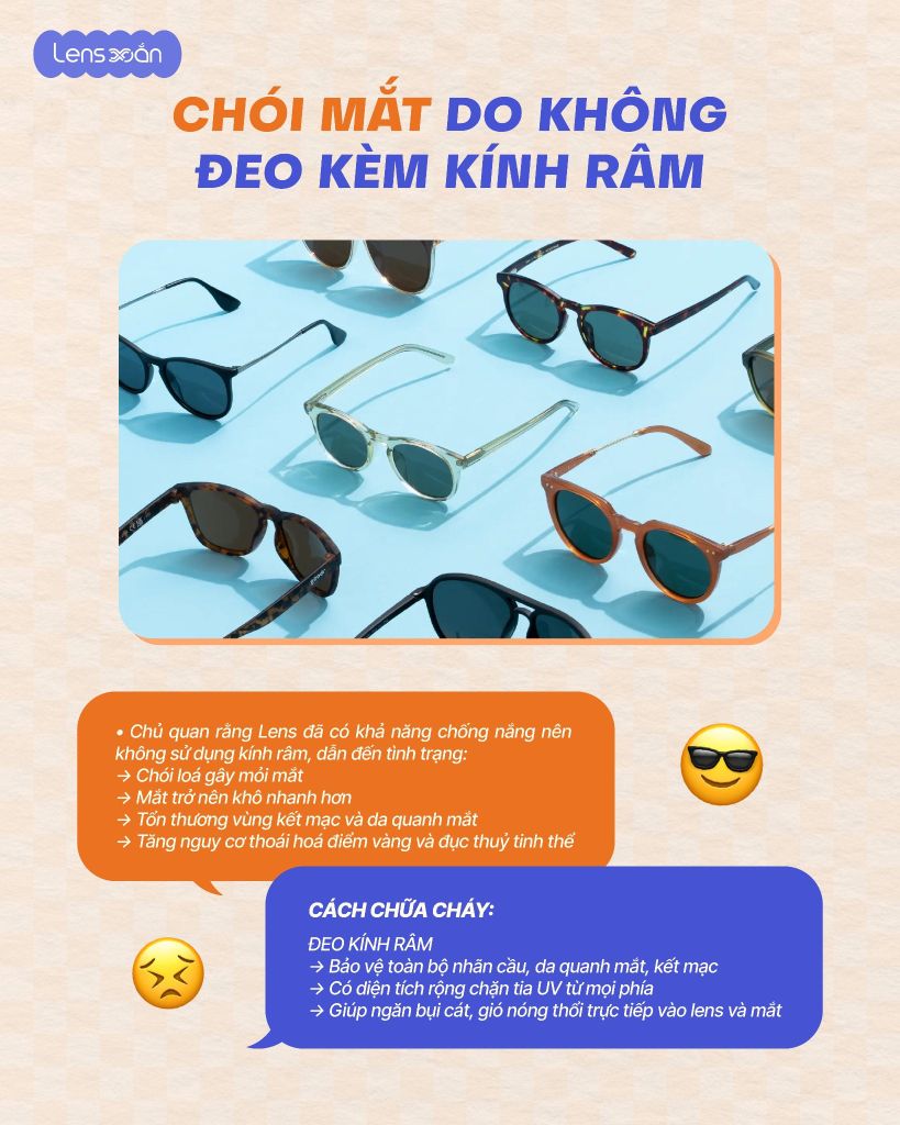 deo lens mua nong bi cay mat kho mat cach khac phuc dung