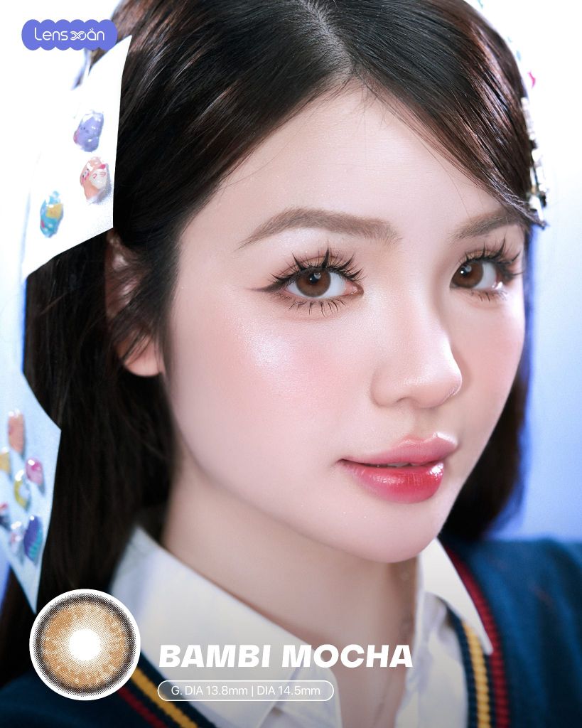 bambi mocha lens nau caramel mocha han quoc gian trong tu nhien mpc