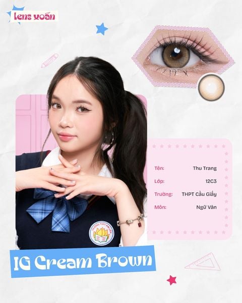 Hình ảnh minh họa cho lens tone nâu sáng.