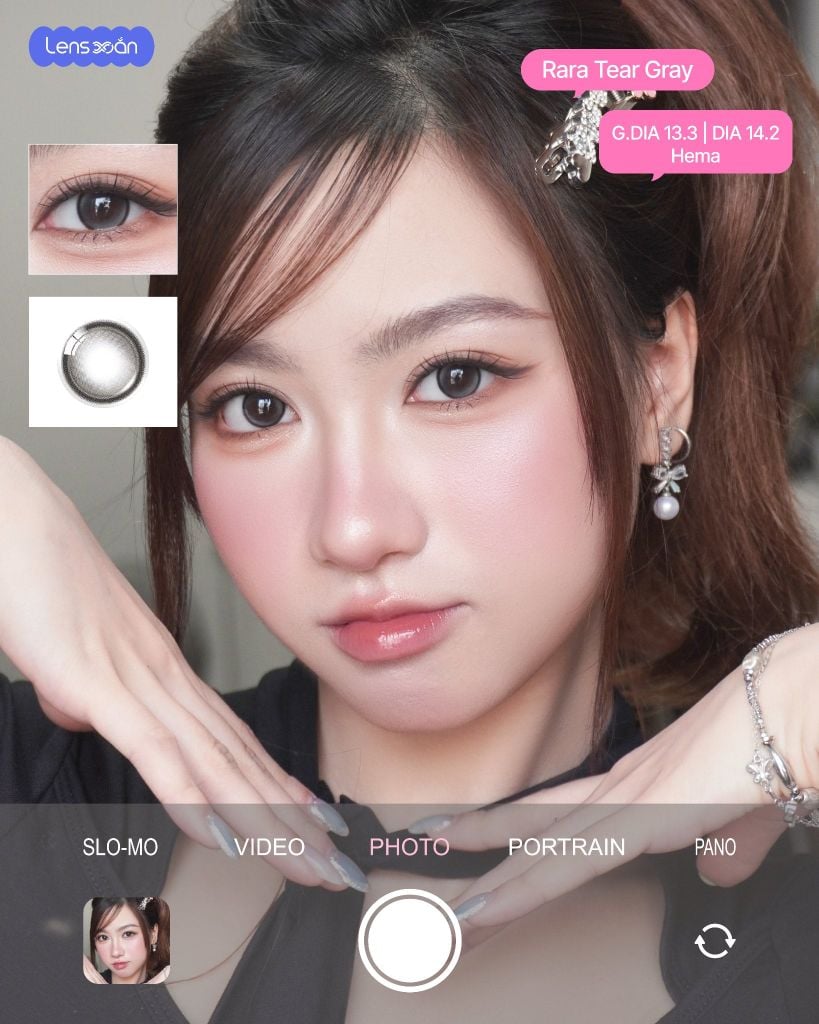 Tổng hợp các size kính áp tròng từ XS đến XXL tại Lens Xoắn, hướng dẫn chọn G.DIA phù hợp với từng dáng mắt.