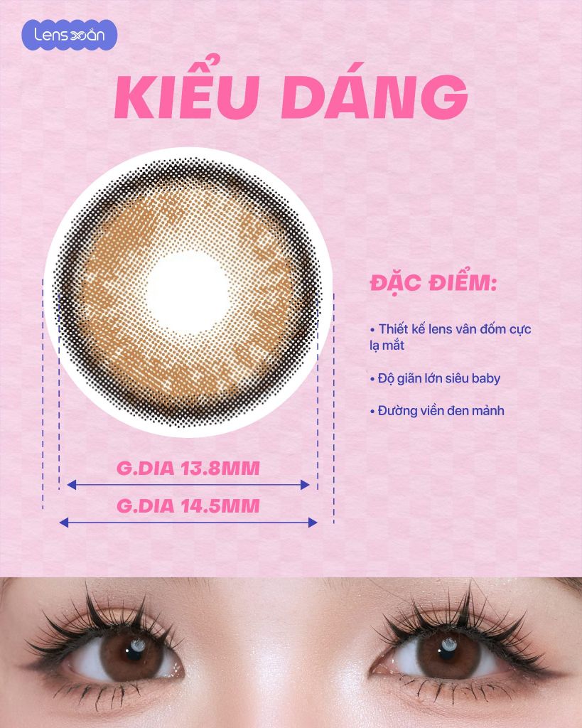 bambi mocha lens nau caramel mocha han quoc gian trong tu nhien mpc