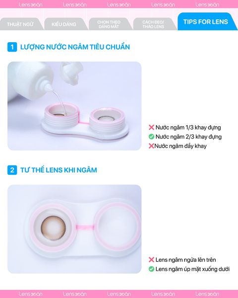 Mẹo bảo quản và ngâm lens trong dung dịch chuyên dụng