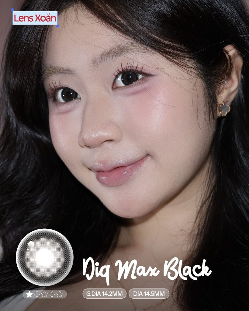 DIQ Max Black - Lens đen búp bê giãn lớn