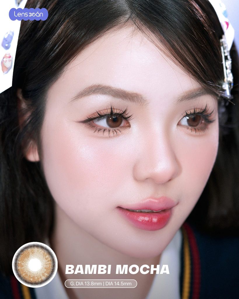 bambi mocha lens nau caramel mocha han quoc gian trong tu nhien mpc