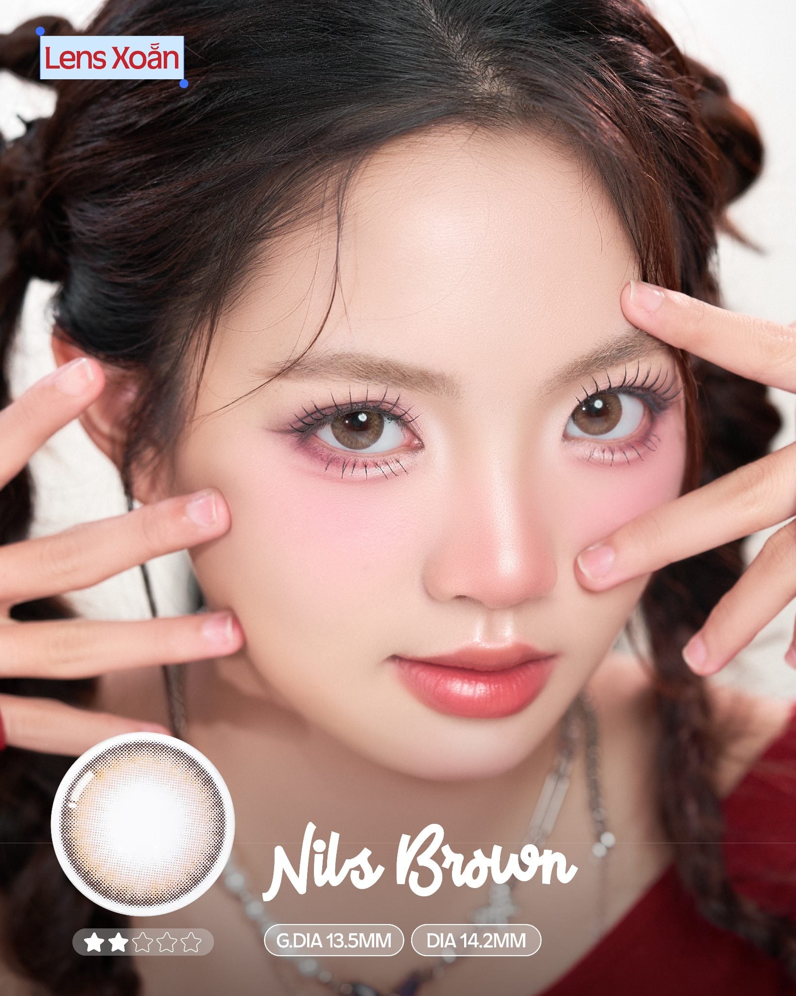 Nils Brown – OLENS – Nâu mật ong không viền trong trẻo