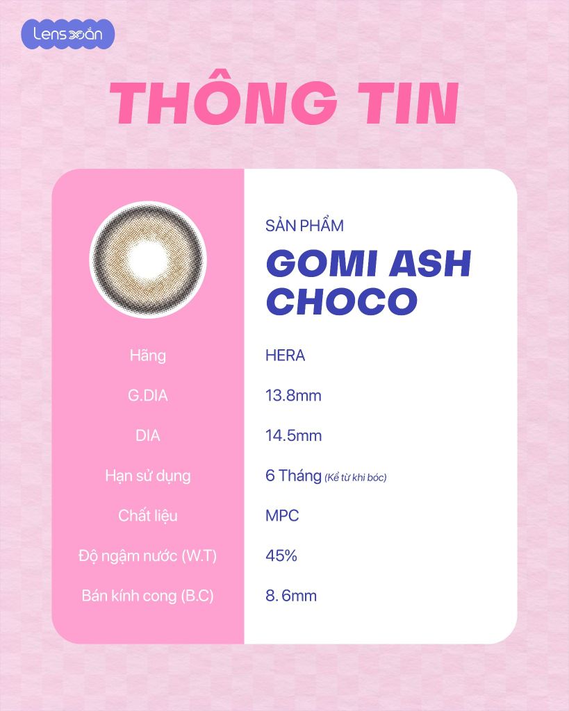 gomi ash choco lens nau tra anh khoi han quoc gian trong tu nhien mpc