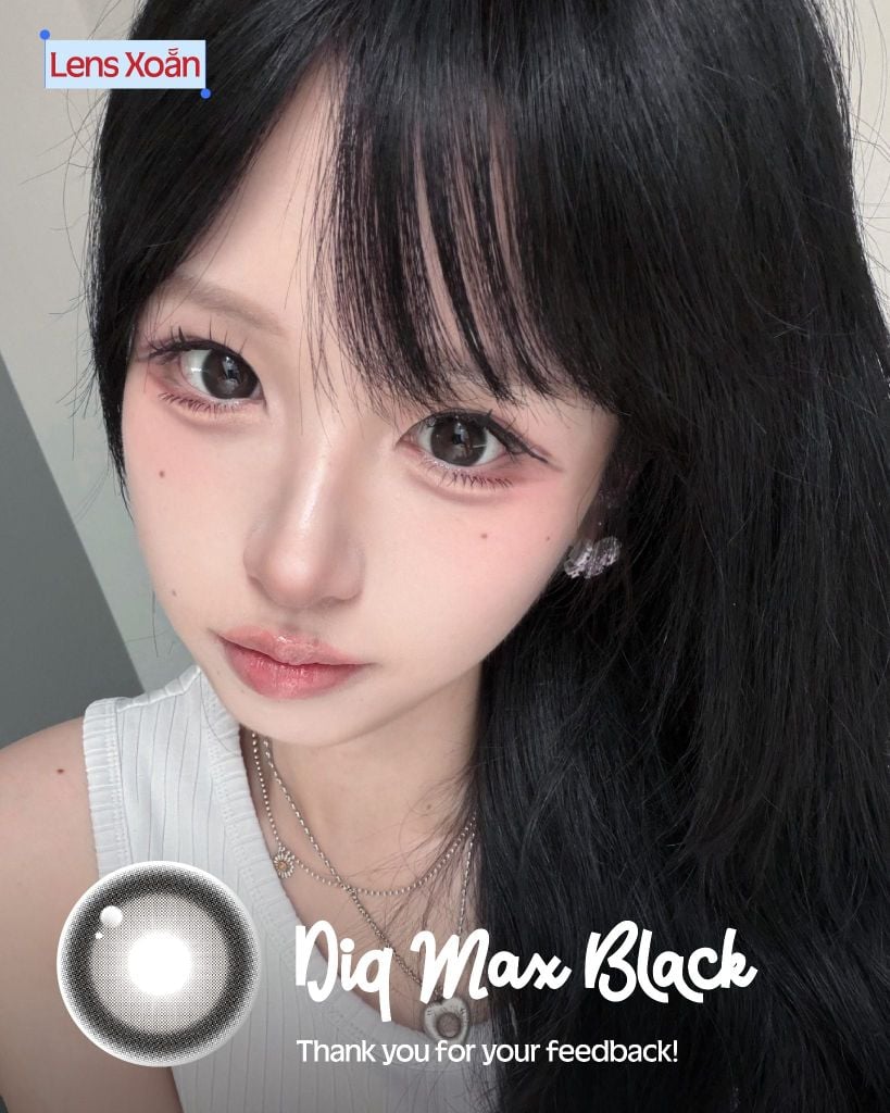 DIQ Max Black - Lens đen búp bê giãn lớn