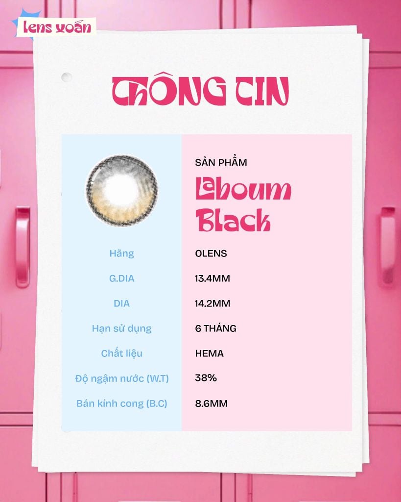 Laboum Black – OLENS – Lens đen nhưng vẫn phải long lanh lấp lánh