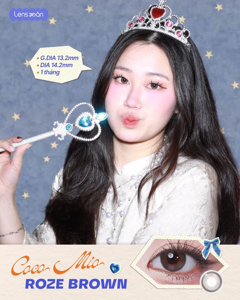 Check VAR 7 màu lens chụp Photobooth cực bắt flash với One Pick Gray, Carbon Black, Coco Mio Roze Brown, Becca Matcha, Mousse Taupe Beige, Purity Shine Taupe Brown và Kitsuki Mocha tại Lens Xoắn.