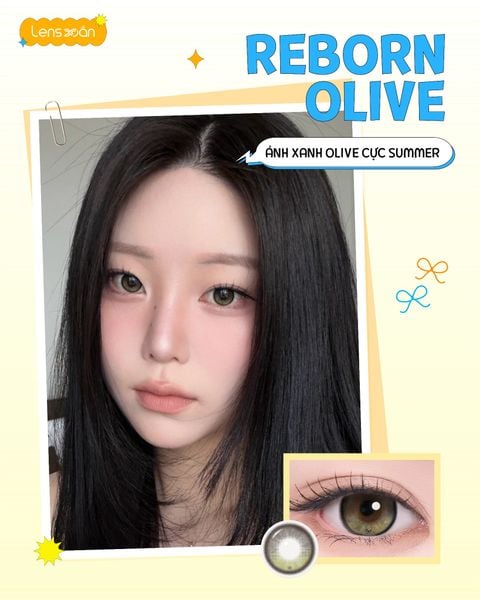 Giselle đeo lens Reborn Olive