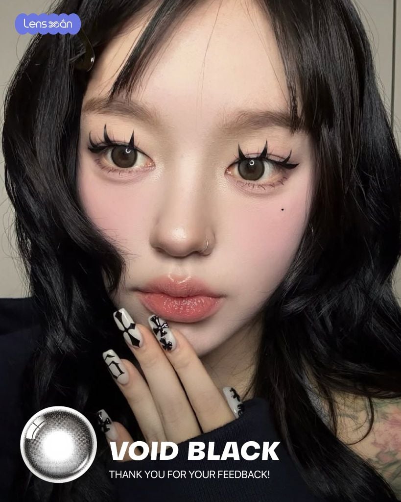 Void Black OLOLA lens đen big size G.DIA 14.2mm tạo hiệu ứng mắt baby to tròn tự nhiên với chất liệu MPC cấp ẩm cao