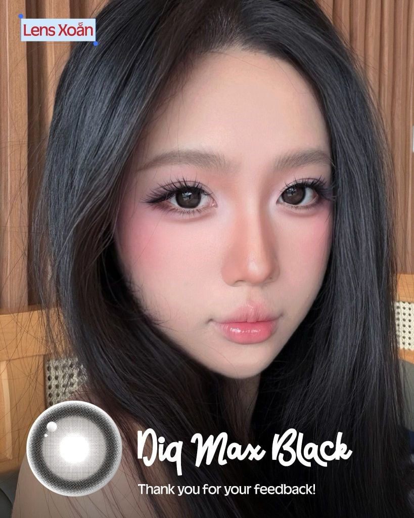 DIQ Max Black - Lens đen búp bê giãn lớn