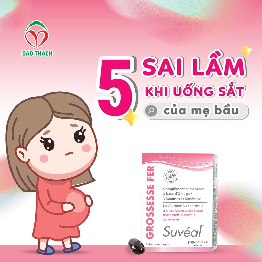 5 SAI LẦM KHI UỐNG SẮT CỦA MẸ BẦU KHIẾN CƠ THỂ KHÓ HẤP THU