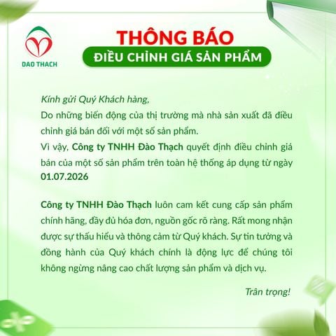 📢 THÔNG BÁO ĐIỀU CHỈNH GIÁ SẢN PHẨM