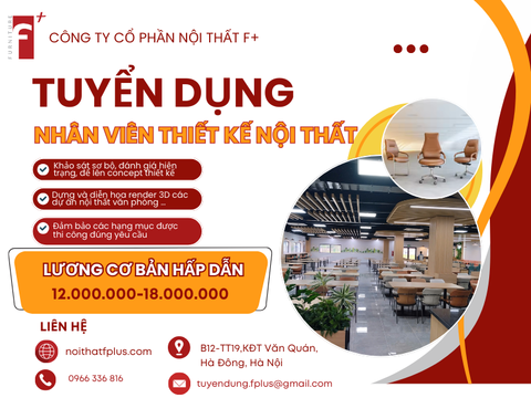 TUYỂN DỤNG NHÂN VIÊN THIẾT KẾ NỘI THẤT DỰ ÁN THÁNG 3.2026