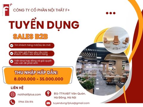 TUYỂN DỤNG SALES B2B THÁNG 3.2026