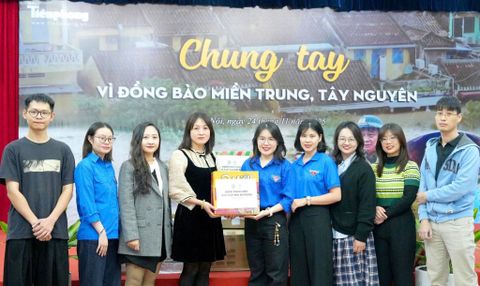 NXB Kim Đồng tiếp sức chương trình 'Chung tay vì đồng bào miền Trung, Tây Nguyên'