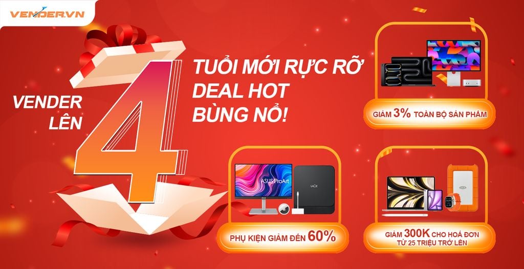 Vender Kỷ Niệm 4 Năm Thành Lập - Ngàn Ưu Đãi