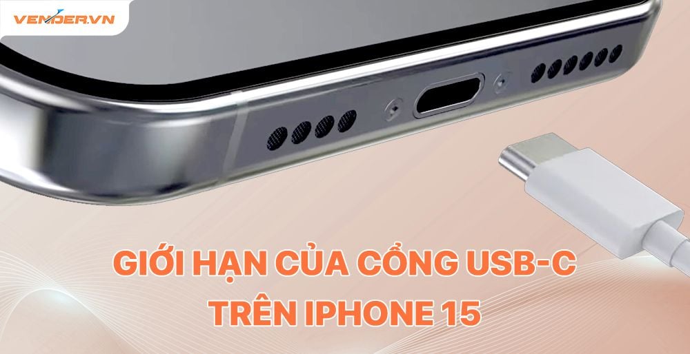 Sẽ có những giới hạn từ cổng USB-C trên iPhone 15 series