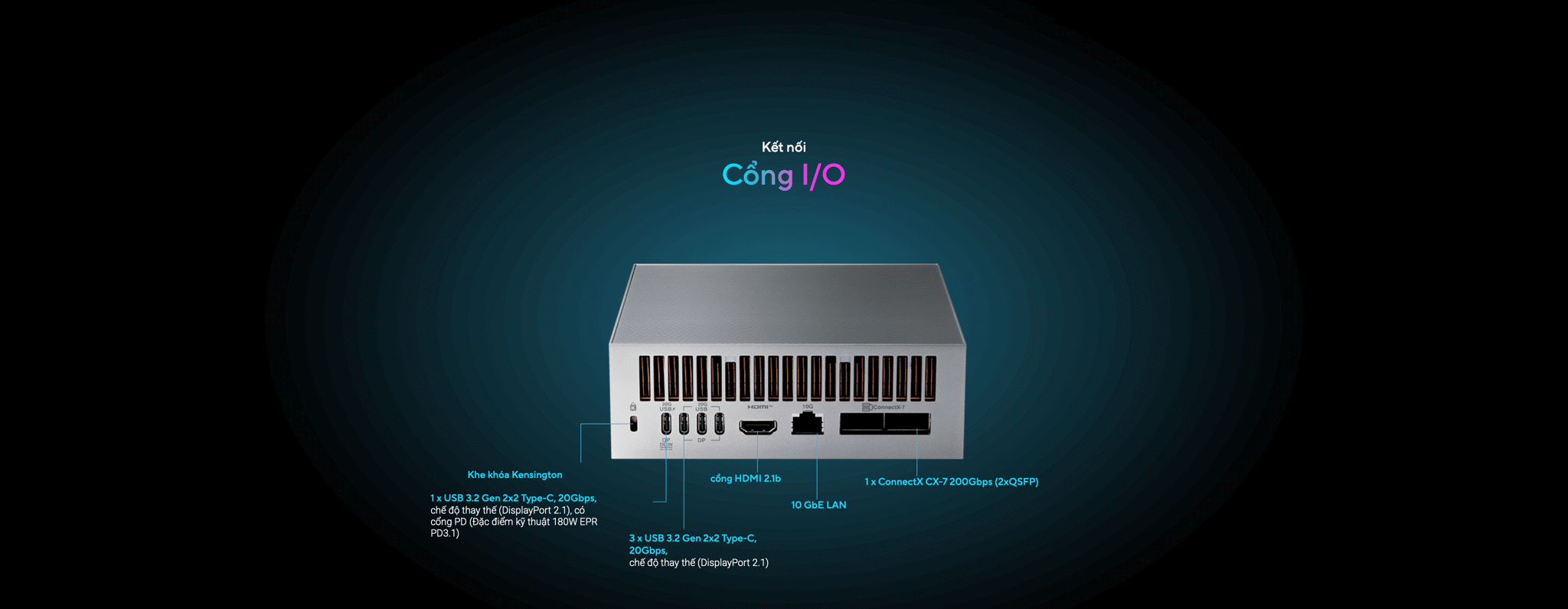 Sắm ngay máy tính ASUS mini PC AI ASCENT GX10 bảo hành chuẩn