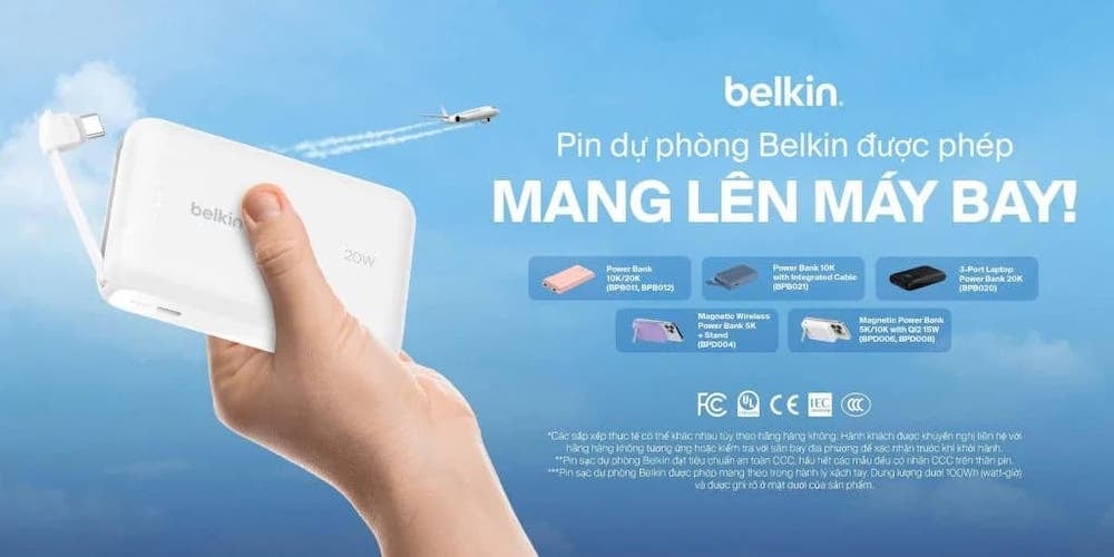 Chứng nhận CCC cho hầu hết các dòng pin sạc dự phòng của Belkin