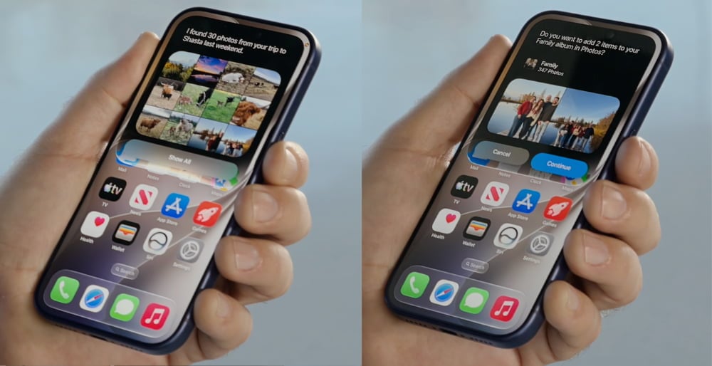 Siri AI thực hiện tác vụ xuyên ứng dụng thông minh.