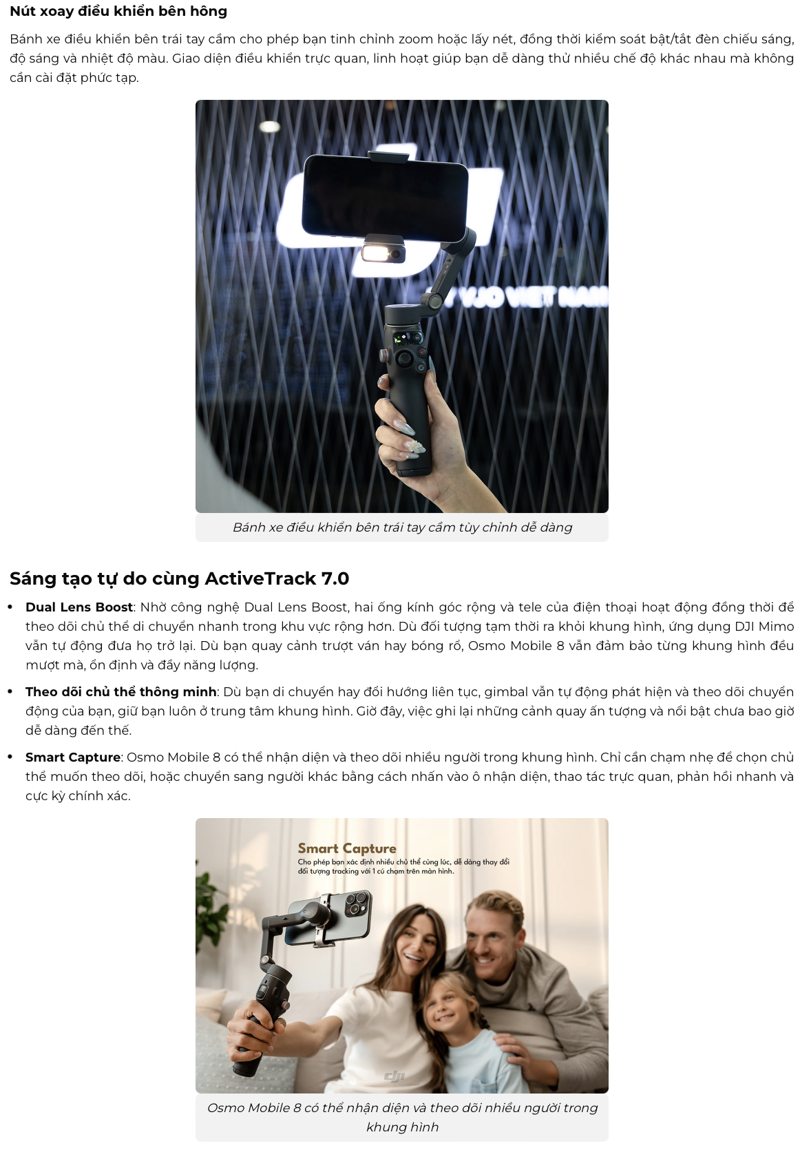 Tay cầm chống rung giá rẻ DJI Osmo Mobile 8 dễ dàng điều khiển