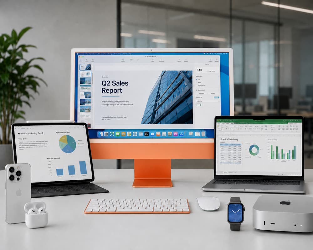Thiết bị Apple được dùng trong môi trường doanh nghiệp.