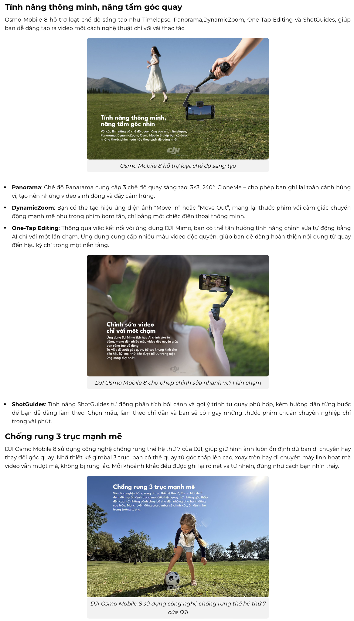Thời lượng pin tay cầm chống rung giá rẻ DJI Osmo Mobile 8 ấn tượng