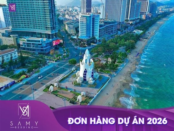 ĐƠN HÀNG CUNG CẤP DRAP - CHĂN - GỐI - TOPPER - TẤM BẢO VỆ NỆM - KHĂN CHO HỆ THỐNG KHÁCH SẠN CAO CẤP TẠI NHA TRANG