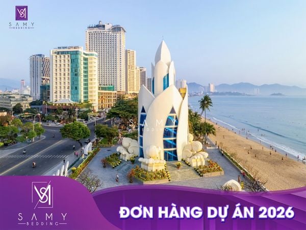 ĐƠN HÀNG CUNG CẤP CHĂN - DRAP - GỐI CHO HỆ THỐNG KHÁCH SẠN CAO CẤP TẠI TP. NHA TRANG